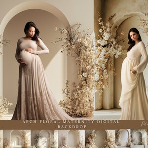 Minimal Floral Arches Set Digital Backdrops, Maternity Backdrop Overlays, Studio Backdrop Overlays, Fine Art Textures, Photoshop Overlays