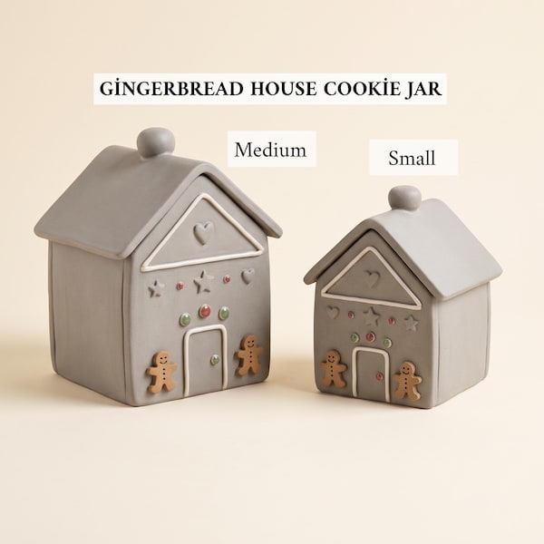 Gingerbread House Cookie Jar Pottery Template | Slab Building Ceramic Pattern | Digital Download 2 Sizes
