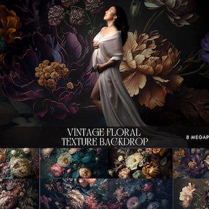 Vintage Floral Fine Art Textures, Flower Background, Photoshop Overlays, Photo Texture, Photo Overlay, Digital Download
