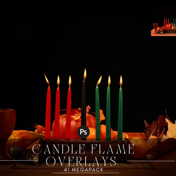 candle flame overlay：candle flame light photoshop overlays, Halloween and Christmas magic flame overlays for Photoshop, Instant download