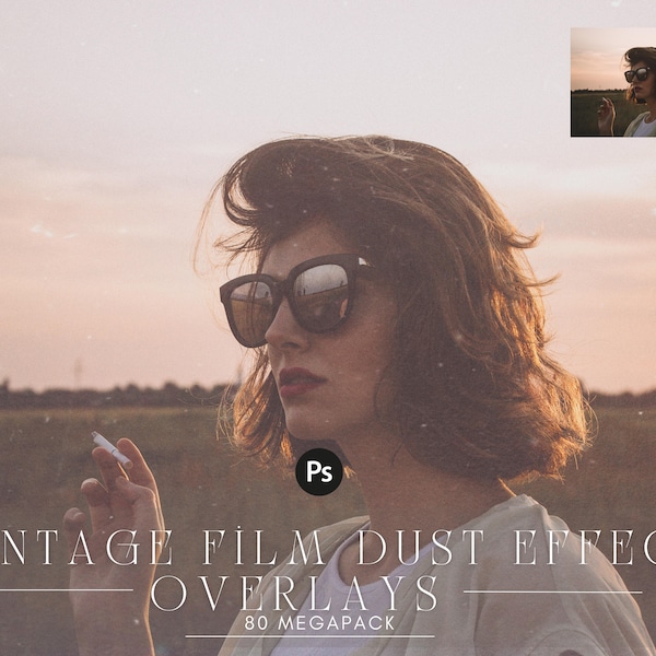 80 Vintage Film Dust and Scratches Overlays | Photoshop Vintage , Grain Noise , digital scratches, dust vintage textures