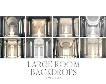 White Large Room Interior Digital Backdrops, Maternity Backdrop Overlays, Studio Backdrop Overlays, Fine Art Textures, Photoshop Overlays