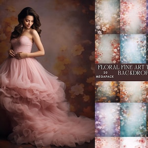 Floral Photography Backdrop: Fine Art Texture Overlays (20 JPG File)