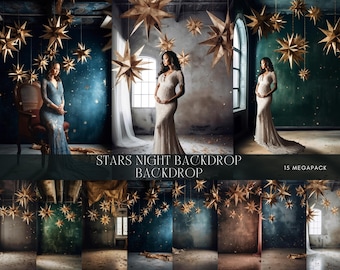 Starlight Digital Backdrops: Maternity & Studio Overlays (PNG File)