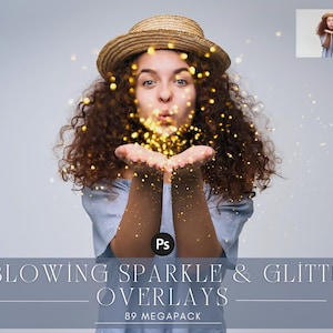 89 Gold Glitter Sparkle Overlays for Photoshop (JPG)