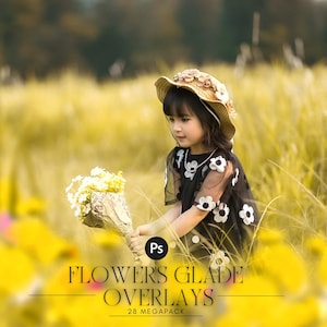 28 Spring photo overlays &quot;Flowery Spring&quot;, flower photo overlays, digital photo overlays for Photoshop
