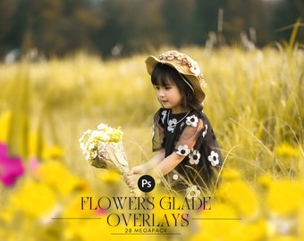 28 Spring photo overlays "Flowery Spring", flower photo overlays, digital photo overlays for Photoshop