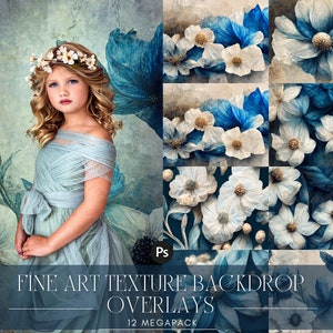 Floral Photoshop Textures: Fine Art Photo Overlays (Digital Download)