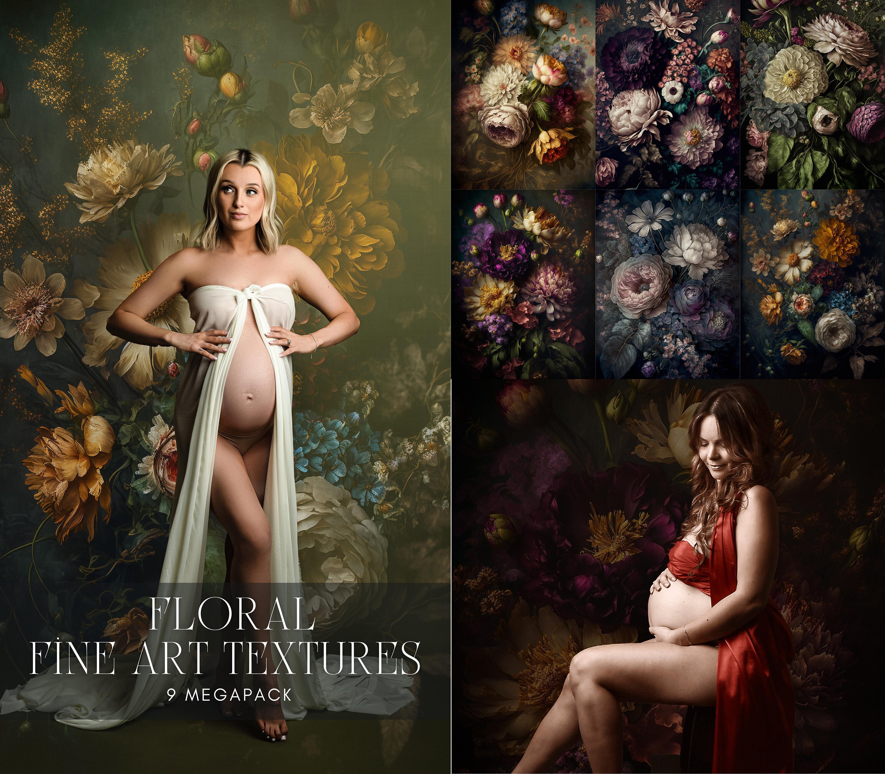 Floral Maternity Bra and Bottom Set, Pregnancy Photos, Maternity