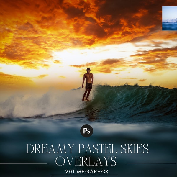 201 Dreamy Pastel Sky Overlays for Adobe Photoshop and Mobile