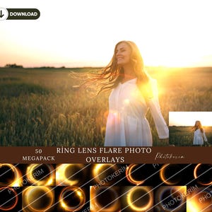 Ring lens flare, overlay, rainbow lens flare, ring of fire, overlays, sun rays, creative light, sun flare, rainbow rays, gold, DOWNLOAD