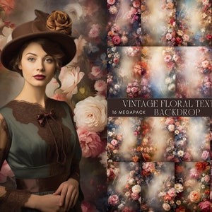 Floral Portrait Texture: Fine Art Photography Digital Background (JPG File)