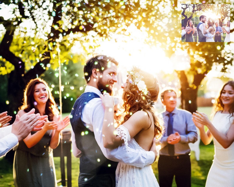 Reception Edits Party Confetti: Photo Overlays for Birthday Edits, Celebration Bokeh ...