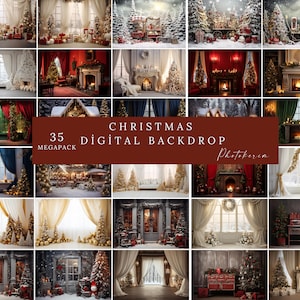 Christmas Bundle backdrop Christmas Digital Backgrounds Christmas Digital Backdrops Realistic snow Christmas Overlay Snow Winter Backdrop