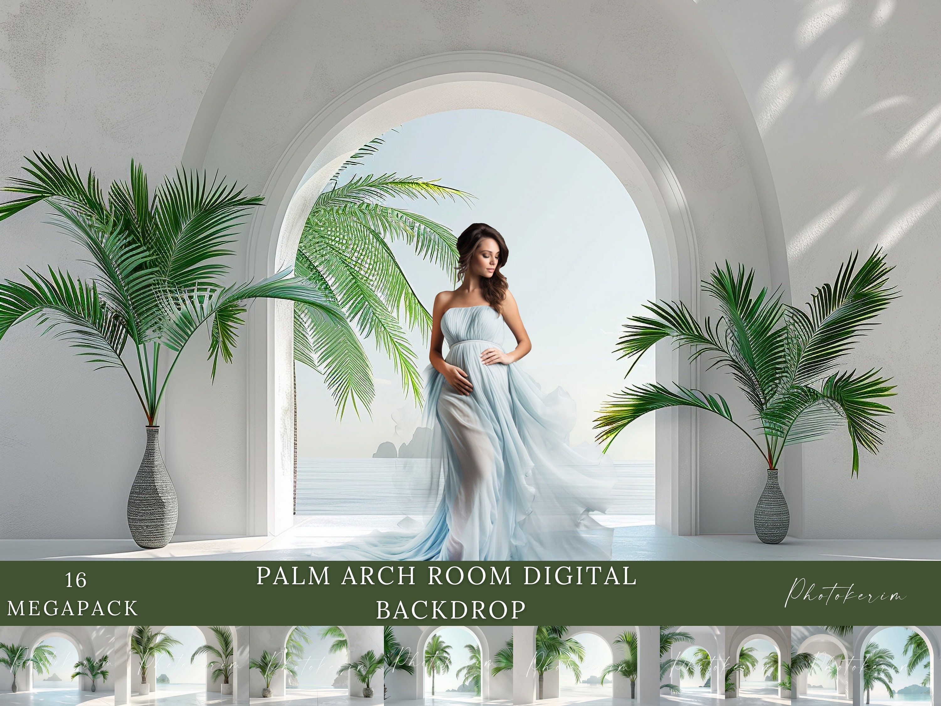 Palm Arch Digital Backdrop: Maternity Photography Overlays (JPG) - Etsy