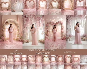 5 X 3 Ft Boho Floral Wedding Backdrop, Bohemian Wedding Backdrop Romantic Floral Photo Background For Bridal Shower Birthday Party Decoration Photo Banner - View #3