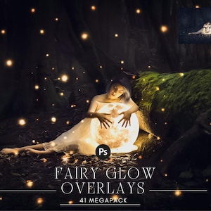 41  Jpg  Overlays - Fairy Glow, Sparkle, Photo Overlay, Photoshop, Light Effects, Fireflies, Firefly, Digital Art