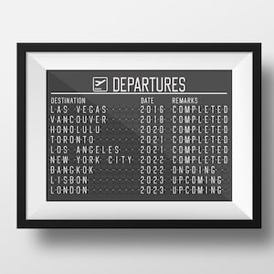 Airport Sign l Travel Poster l Aviation Gift l Airport Code l Custom Airport Departure Board l Airport Flight Board
