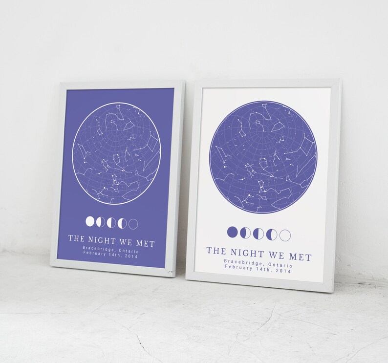Personalized Star Map, Map of the Stars, Constellation Map, Custom Star 