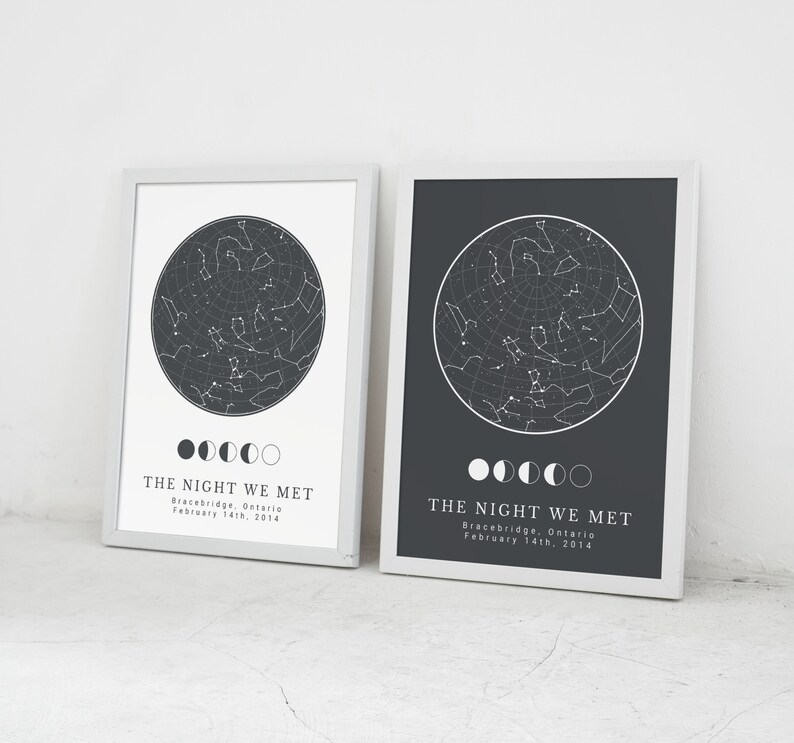 Personalized Star Map, Map of the Stars, Constellation Map, Custom Star 