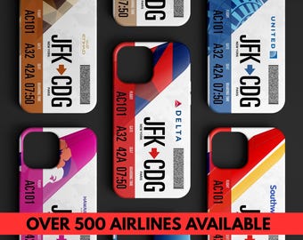 Boarding Pass Phone Case, Custom Travel Phone Case, Pilot Gift