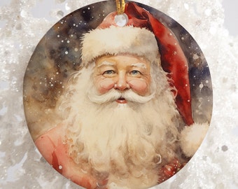 Realistic Santa Ornament, Santa Christmas Ornament, Personalized Christmas Ornament, 2023 Ornament, Santa Claus Ornament, Santa Xmas Bauble