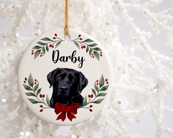 Black Lab Ornament Personalized Dog Ornament labrador Retriever Ornament Custom Pet Ornament Dog Lovers Gift Custom Ceramic Ornament Etsy UK