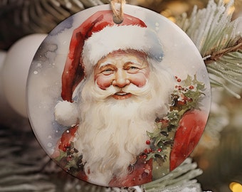 Santa Christmas Ornament, Realistic Santa Ornament, Personalized Christmas Ornament, 2023 Ornament, Santa Claus Ornament, Santa Xmas Bauble