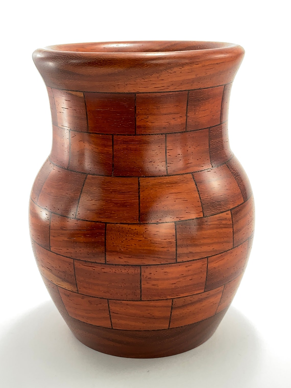 Turned Wood Vase Segmented Vase African Padauk Wenge Etsy
