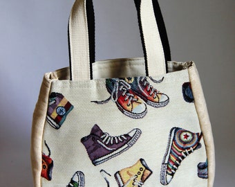 Baskets pattern fabric handbag