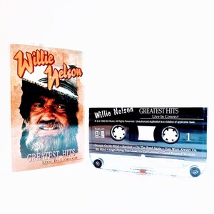 WILLIE  NELSON Greatest Hits Live In Concert - Vintage 1996 Cassette Tape Album Folk World Country Music Bci Records  BCMC 295