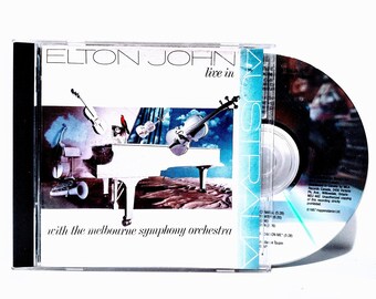 ELTON JOHN With The Melbourne Symphony Orchestra: Live In Australia - Vintage 1987 Cd Album Concert Pop Rock Music MCA Records 8022 Canada