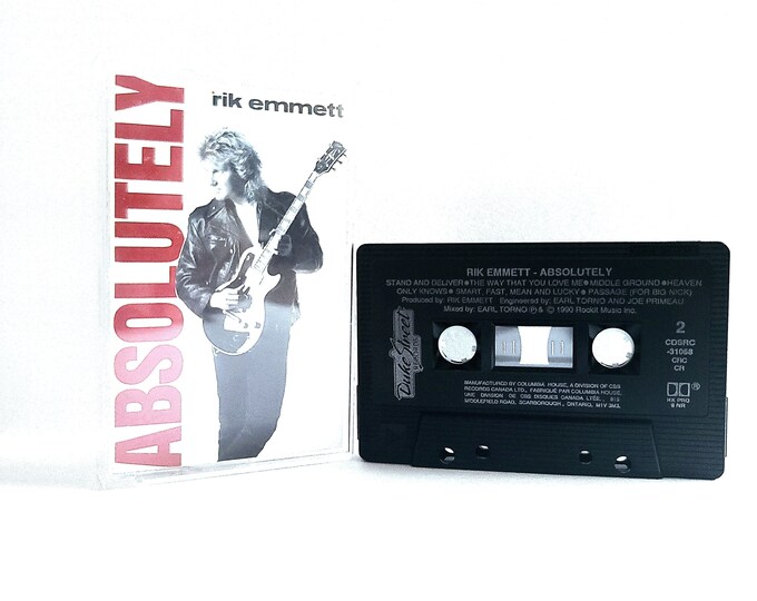 Absolutely Rik Rik Emmett Absolutely Vintage 1990 Cassette Tape Debut Album Rock Music ...