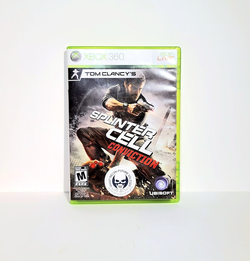 Tom Clancy's SPLINTER CELL Conviction Vintage Xbox 360 Game 3rd Person Shooter Solo-Multiplayer Complete W/ Manual Ubisoft 523840-Dvd image 1