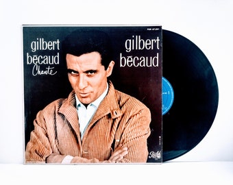 GILBERT BÉCAUD "Chante Gilbert Becaud" - Vintage 1962 Vinyl Record Lp Album Classic French Pop Music Pathé Records Pam 67.081 Canada Ex/Vg+