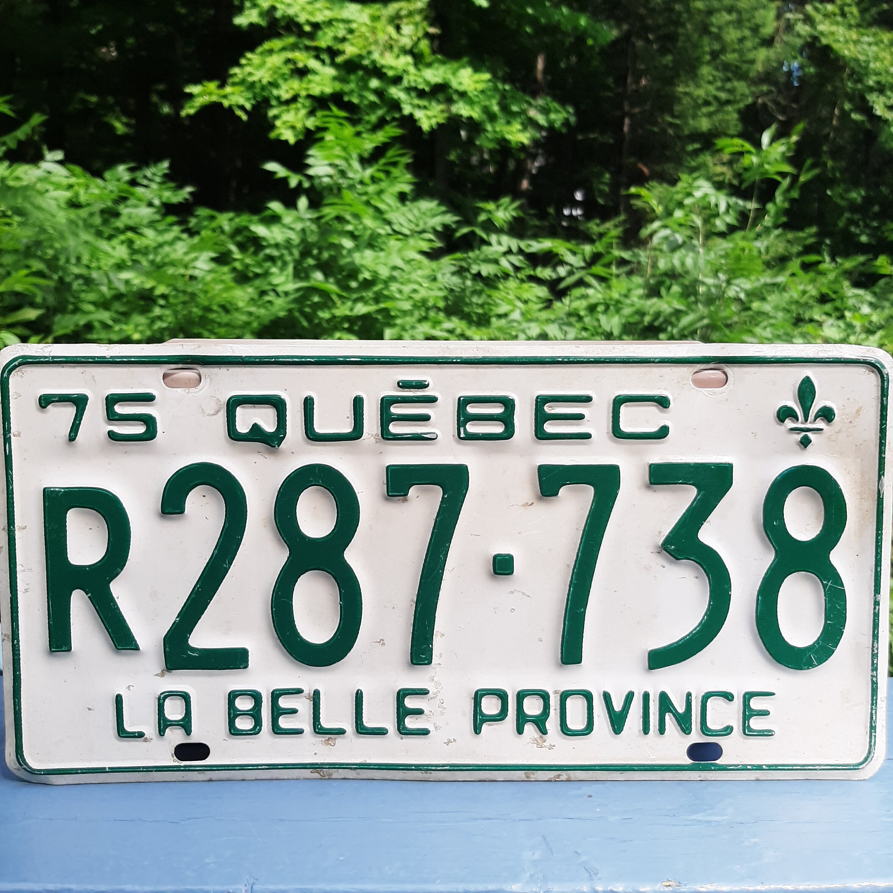 License Plates Vintage 1963 Québec La Belle Province Car License Number