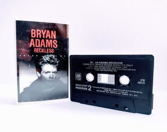 BRYAN ADAMS Reckless - Vintage 1984 Cassette Tape Album "Summer Of 69" "Run To You" "Somebody" Pop Music A&M Records Cs-5013 Cro2 Canada