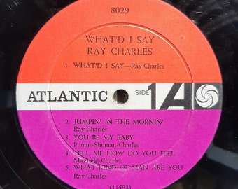 RAY CHARLES What'd I Say - Vintage 1959 Vinyl Record LP Album R&B Jazz Blues 11594 Loose Vinyl G/