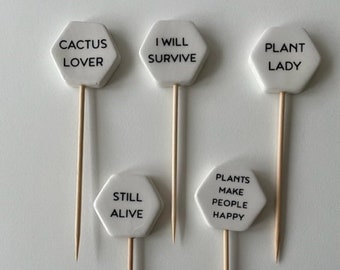 Decorative ceramic plant stickers