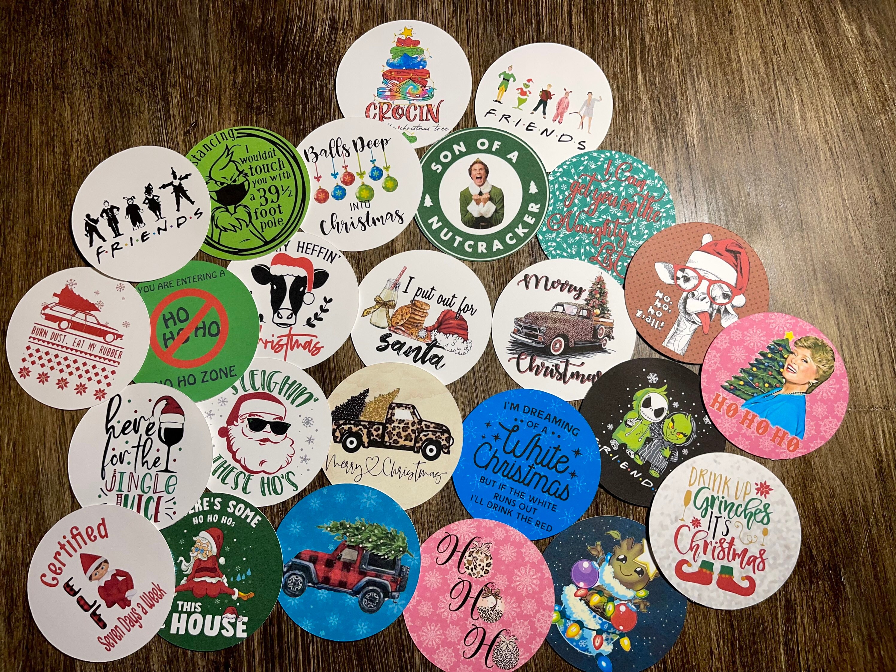 Sassy Mom Freshie Cutouts 2.5" - 12 Pack Cardstock Rounds For Car Fresheners