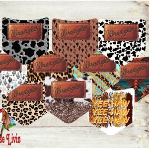 Jean Pocket Card Stock cutouts for freshies, back pocket, Animal and Cactus Print