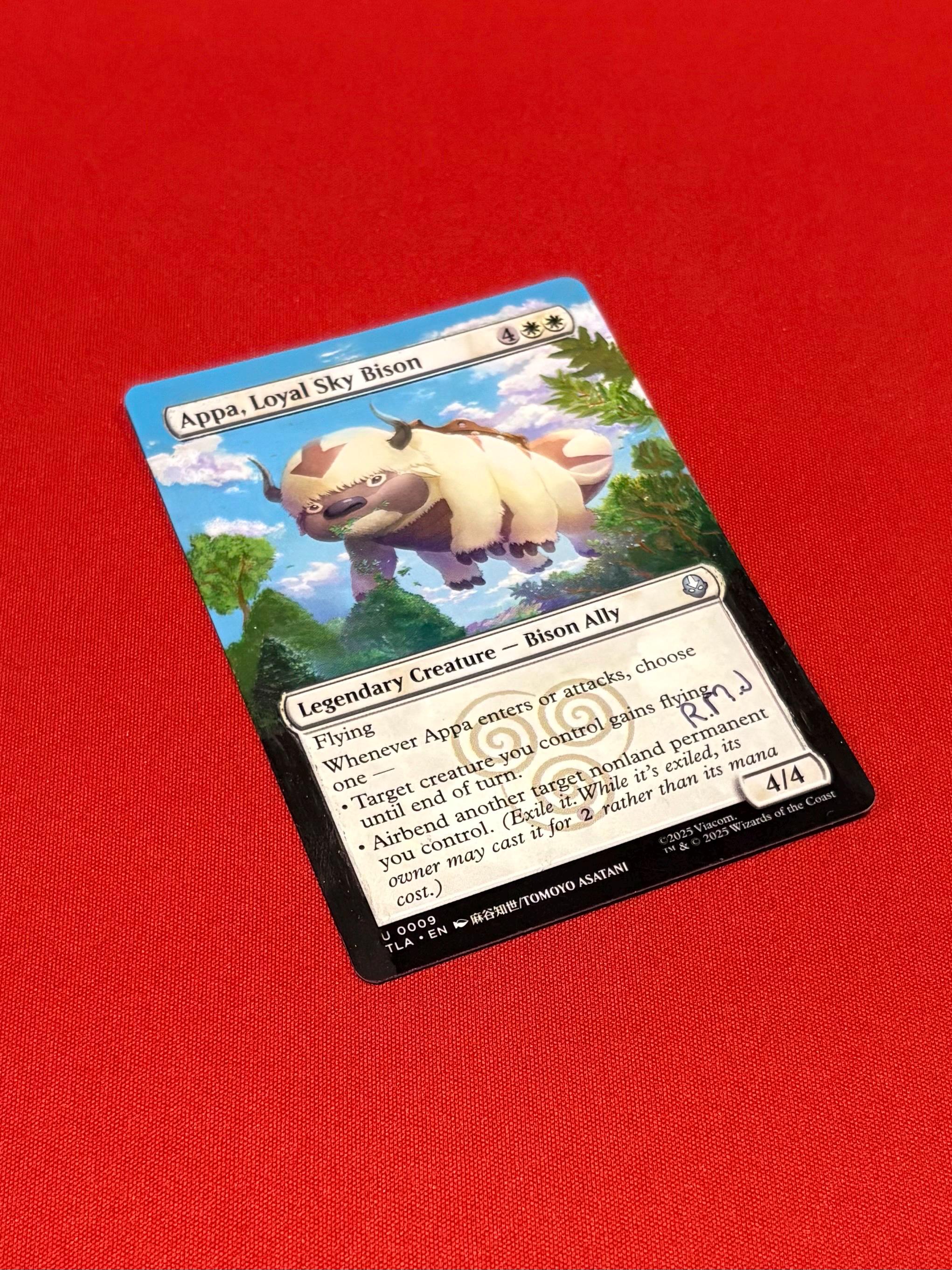 Appa, Loyal Sky Bison Hand Painted Extended Altered Full Art Magic Card ...