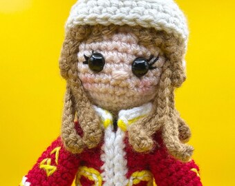 Crochet Kansas City chiefs Taylor swift in 87 kelce jacket custom crochet football player doll