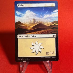 Plains Hand Painted Extended Altered Full Art Basic Land Magic Card For MTG Commander EDH Mono White by Sam Burley