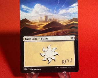 Plains Hand Painted Extended Altered Full Art Basic Land Magic Card For MTG Commander EDH Mono White by Sam Burley