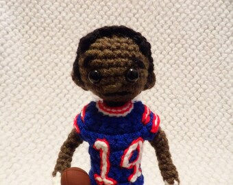 Crochet Buffalo Bills Stefon Diggs doll customized football player figure