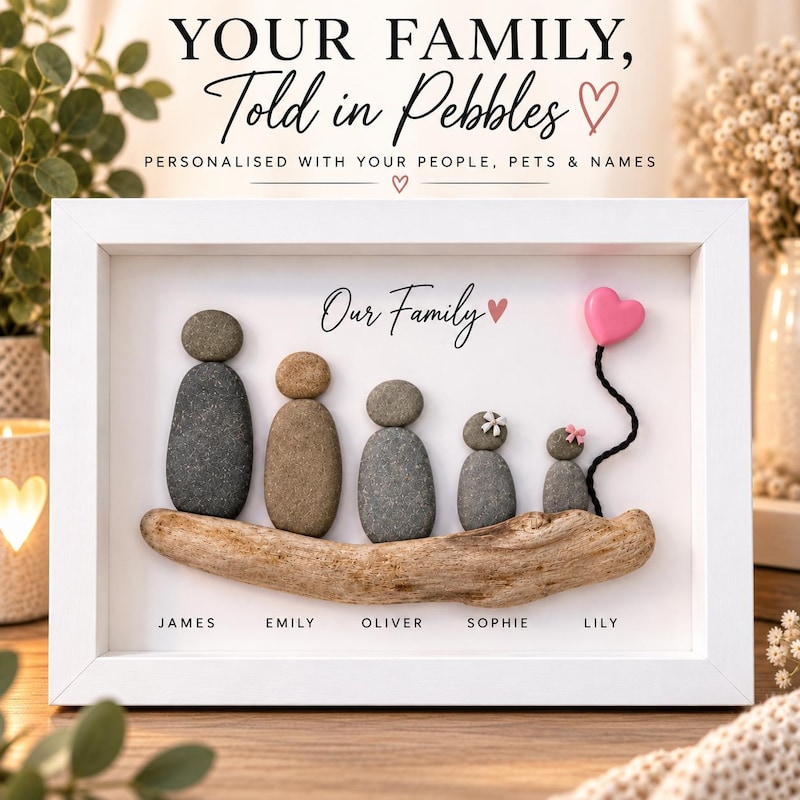 Custom Pebble Art White - Etsy UK