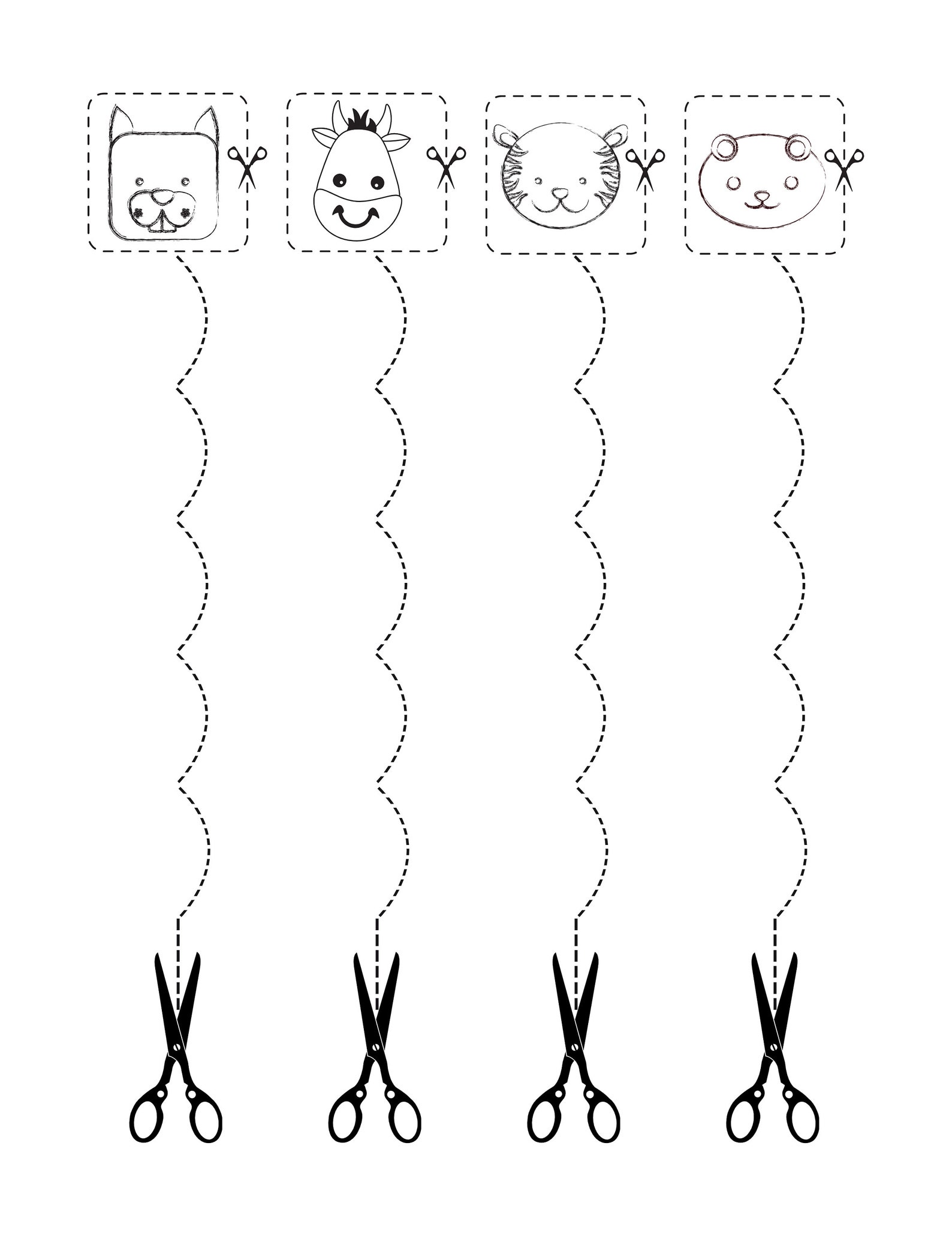 Scissors Skills Beginning Scissor Practice Workbook Etsy