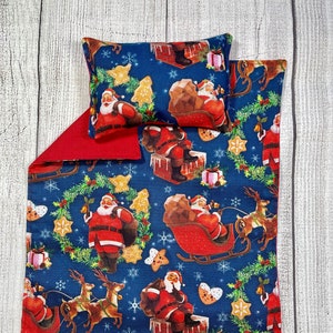 Christmas Elf pillow and blanket variety of fabric