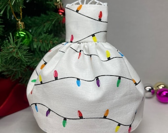 Elf doll Christmas lights dress